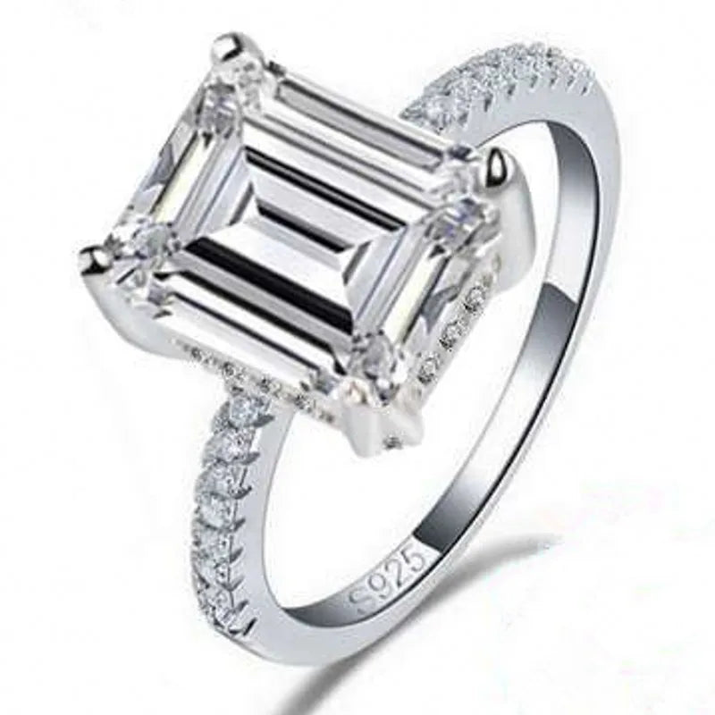 Solitaire Lab Diamond Ring – 1CT 925 Sterling Silver Unisex Engagement Band