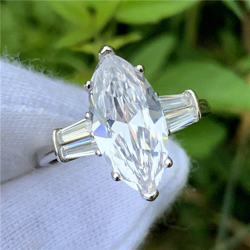 Multi-Shape CZ Solitaire Ring – 925 Sterling Silver | Engagement & Wedding Band