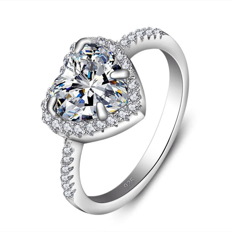 Solitaire Lab Diamond Ring – 1CT 925 Sterling Silver Unisex Engagement Band