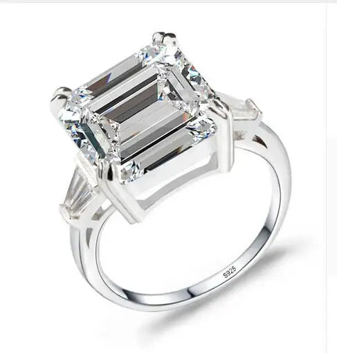 Solitaire Lab Diamond Ring – 1CT 925 Sterling Silver Unisex Engagement Band