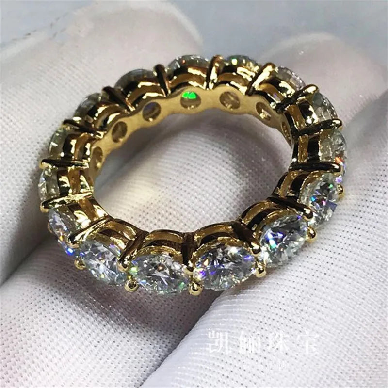 Round Lab Diamond CZ Engagement Ring – 4mm 925 Sterling Silver Unisex Band