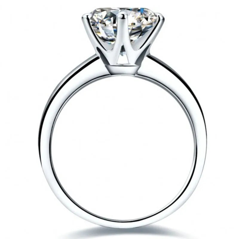 Solitaire Lab Diamond Ring – 1CT 925 Sterling Silver Unisex Engagement Band