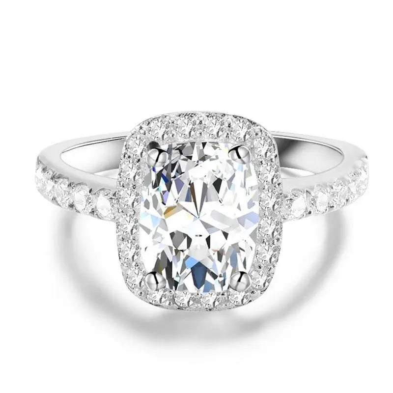 Solitaire Lab Diamond Ring – 1CT 925 Sterling Silver Unisex Engagement Band