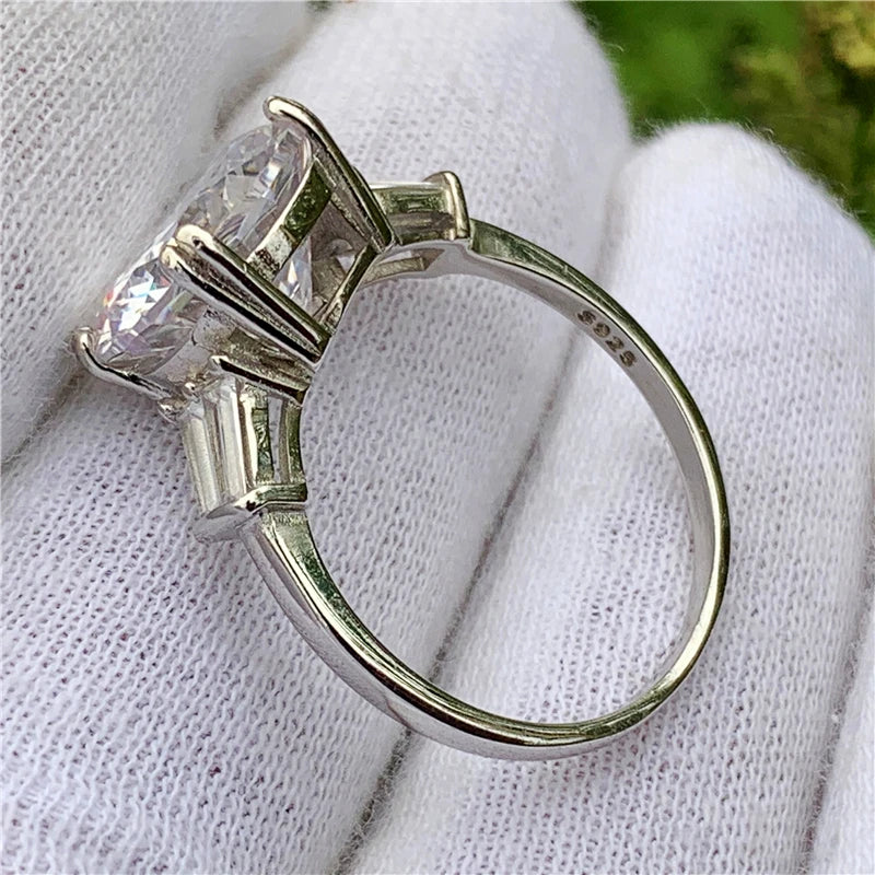 Multi-Shape CZ Solitaire Ring – 925 Sterling Silver | Engagement & Wedding Band