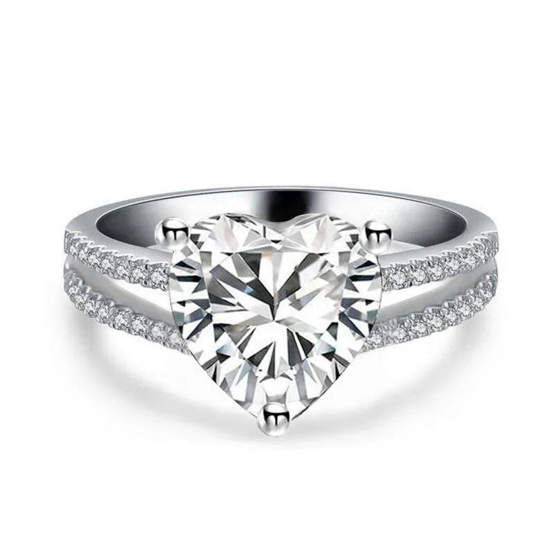 Solitaire Lab Diamond Ring – 1CT 925 Sterling Silver Unisex Engagement Band