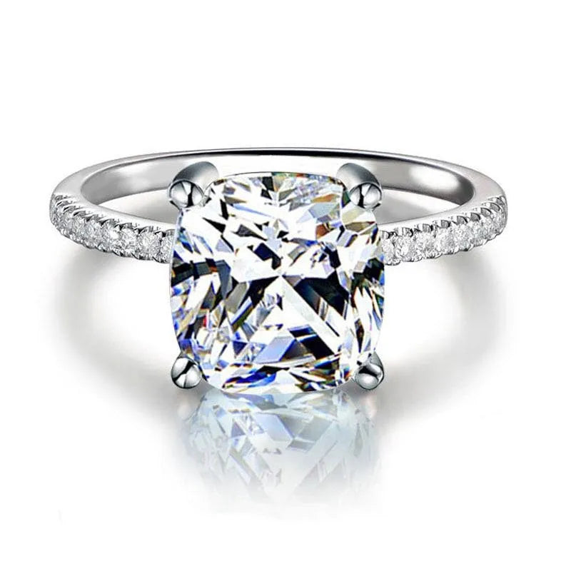 Solitaire Lab Diamond Ring – 1CT 925 Sterling Silver Unisex Engagement Band
