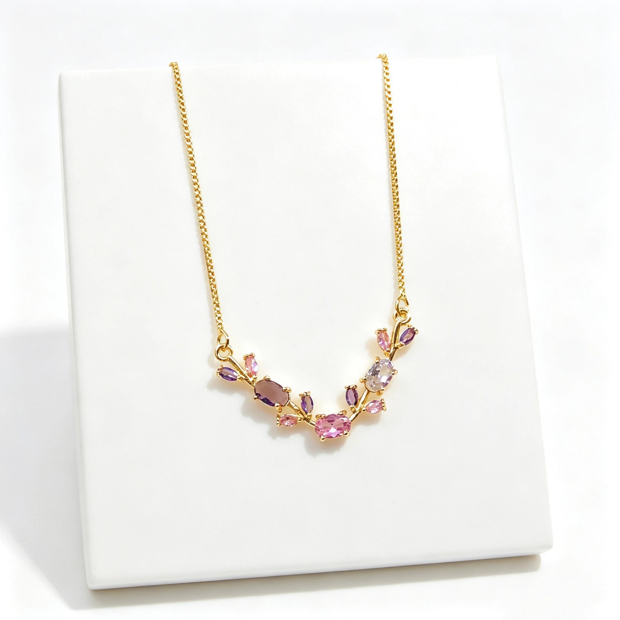 Crystal Leaf Vine Jewelry Set – Necklace & Bracelet