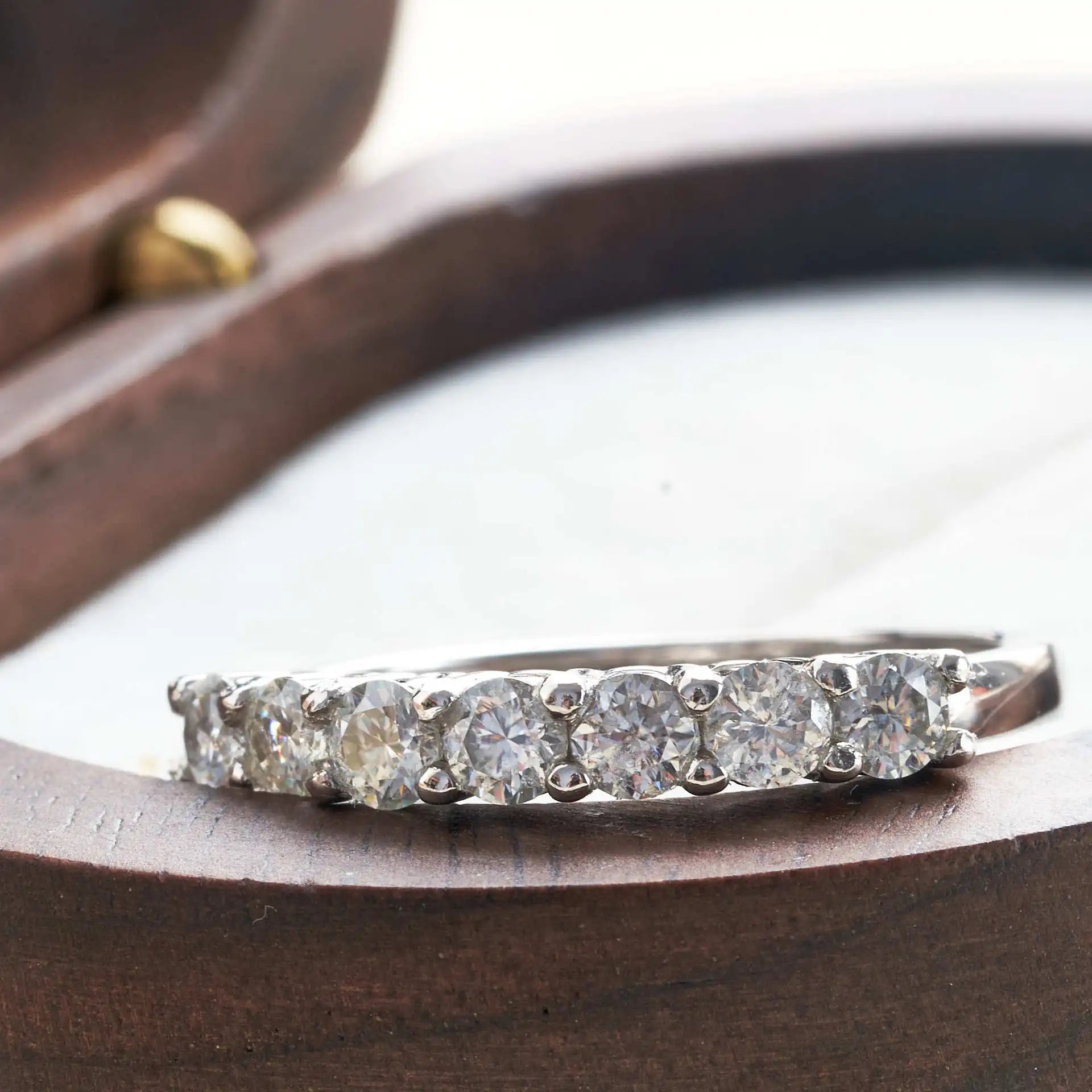Moissanite Eternity Ring – 0.7CT D VVS1 EX Round Cut 925 Sterling Silver