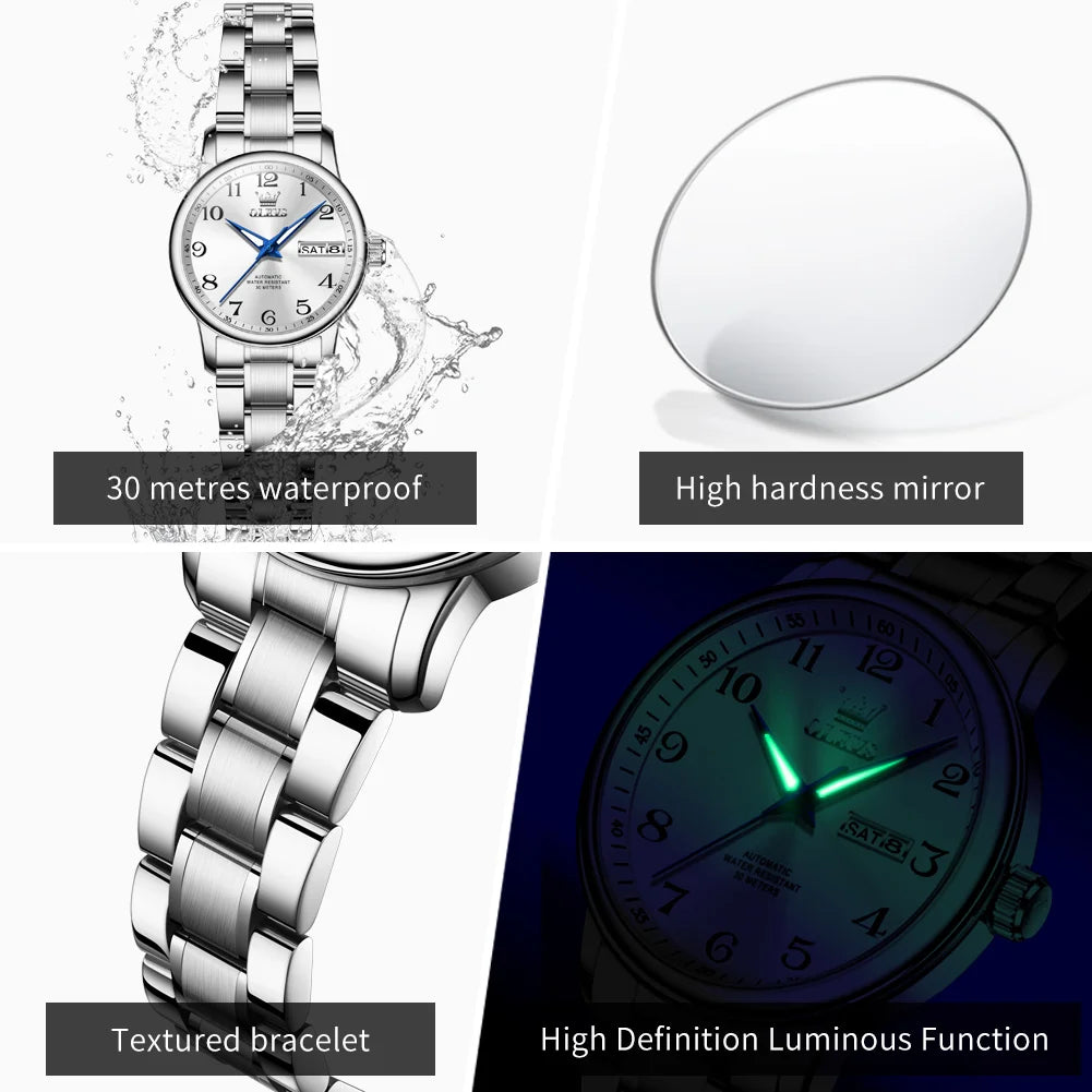 OLEVS Steel Automatic Watch
