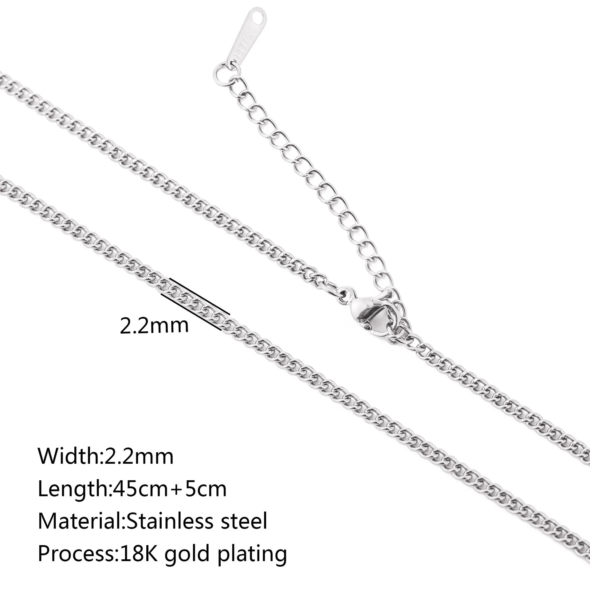 5-Piece Chain Necklace Set – 18K Gold Plated Stainless Steel Layering Necklaces