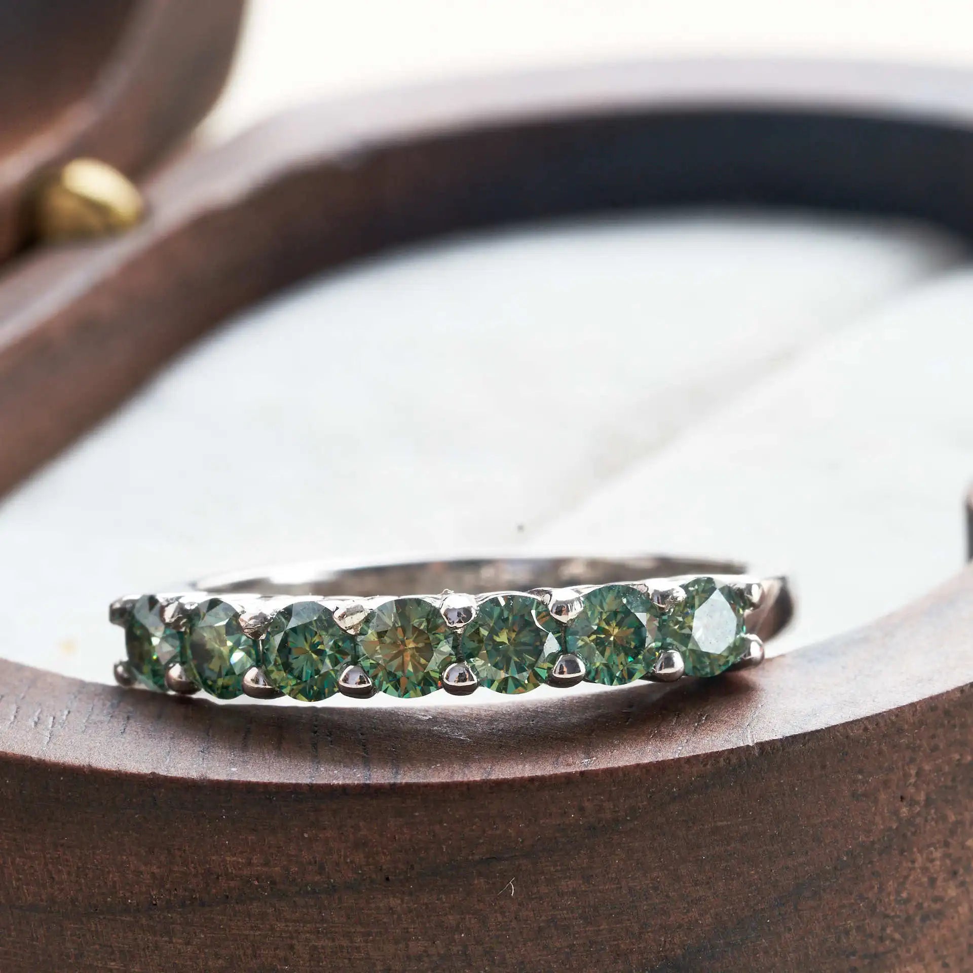 Moissanite Eternity Ring – 0.7CT D VVS1 EX Round Cut 925 Sterling Silver