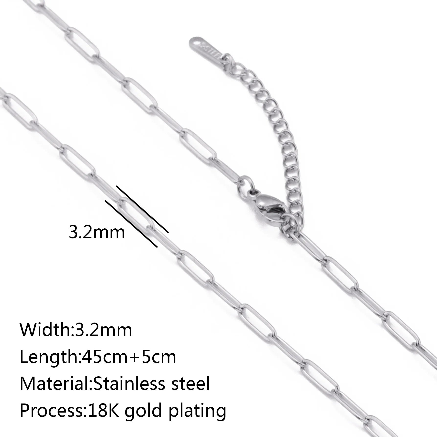 5-Piece Chain Necklace Set – 18K Gold Plated Stainless Steel Layering Necklaces