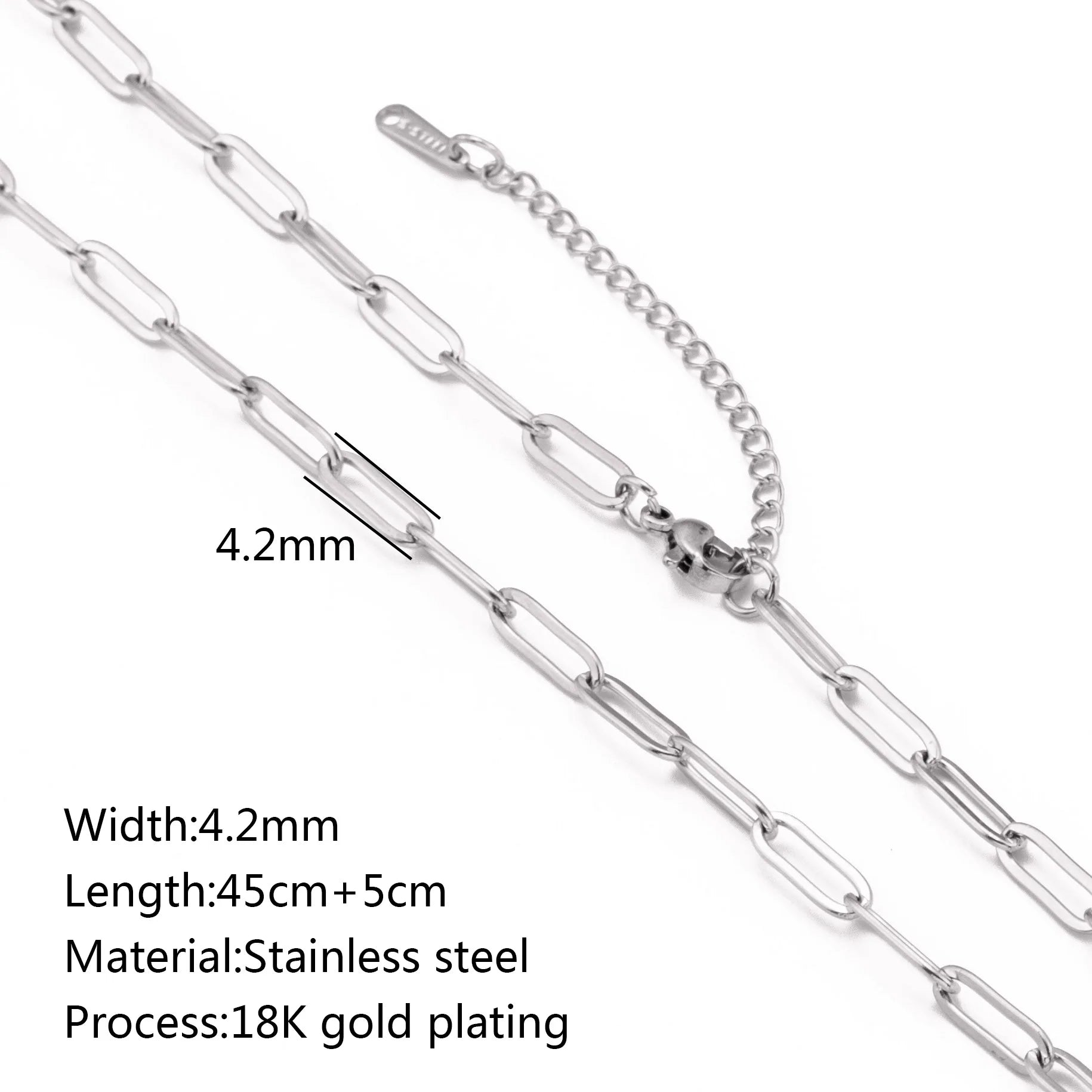 5-Piece Chain Necklace Set – 18K Gold Plated Stainless Steel Layering Necklaces