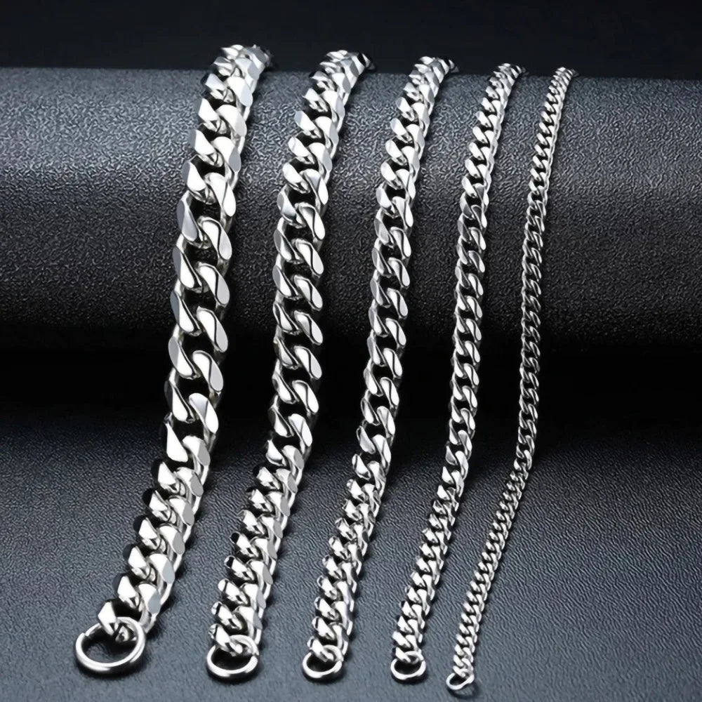 Men's Hip Hop Cuban Link Chain Necklace — 3/5/7/9mm Stainless Steel