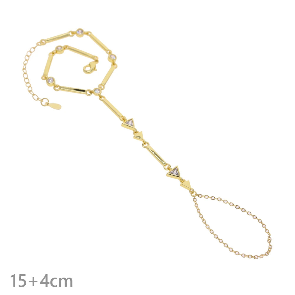 Double Chain CZ Bracelet for Women