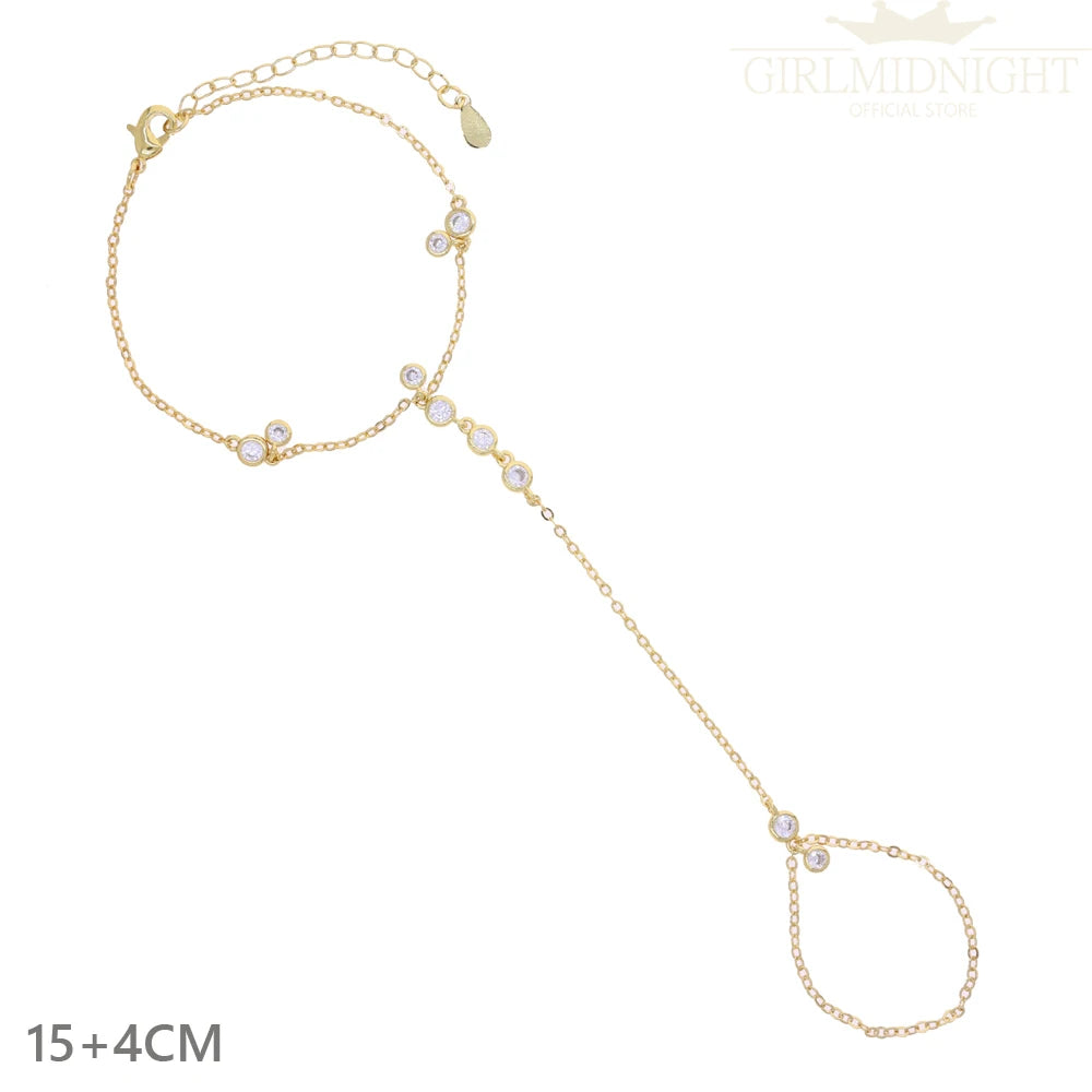 Double Chain CZ Bracelet for Women