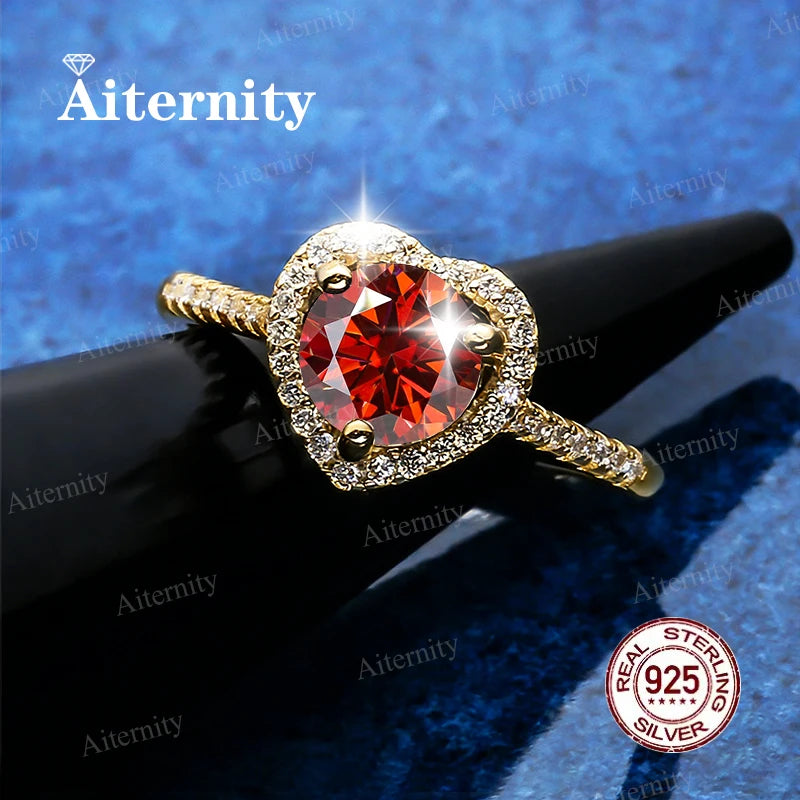 Moissanite & Zircon Ring – D VVS1 Adjustable S925 Silver Women’s Wedding Ring
