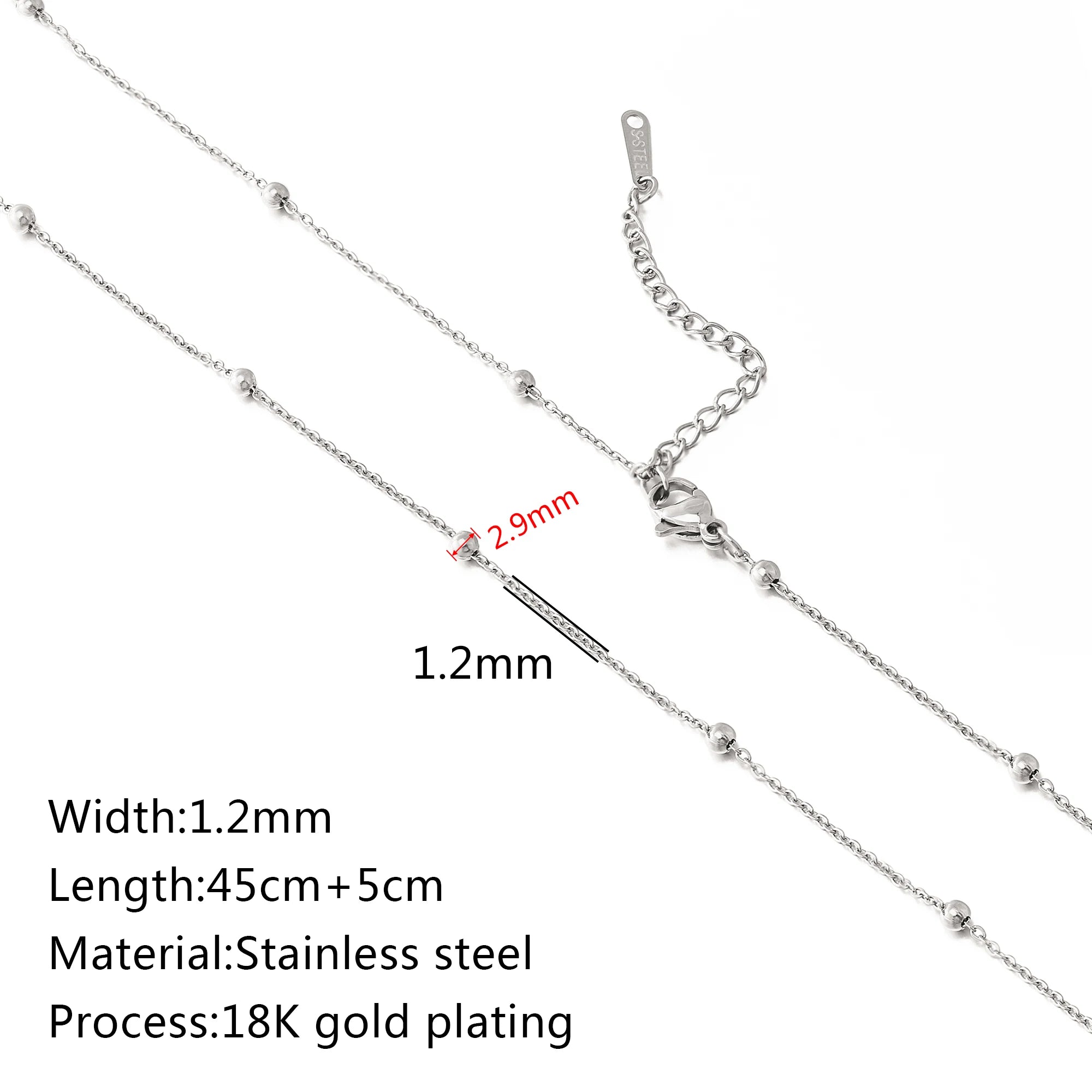 5-Piece Chain Necklace Set – 18K Gold Plated Stainless Steel Layering Necklaces