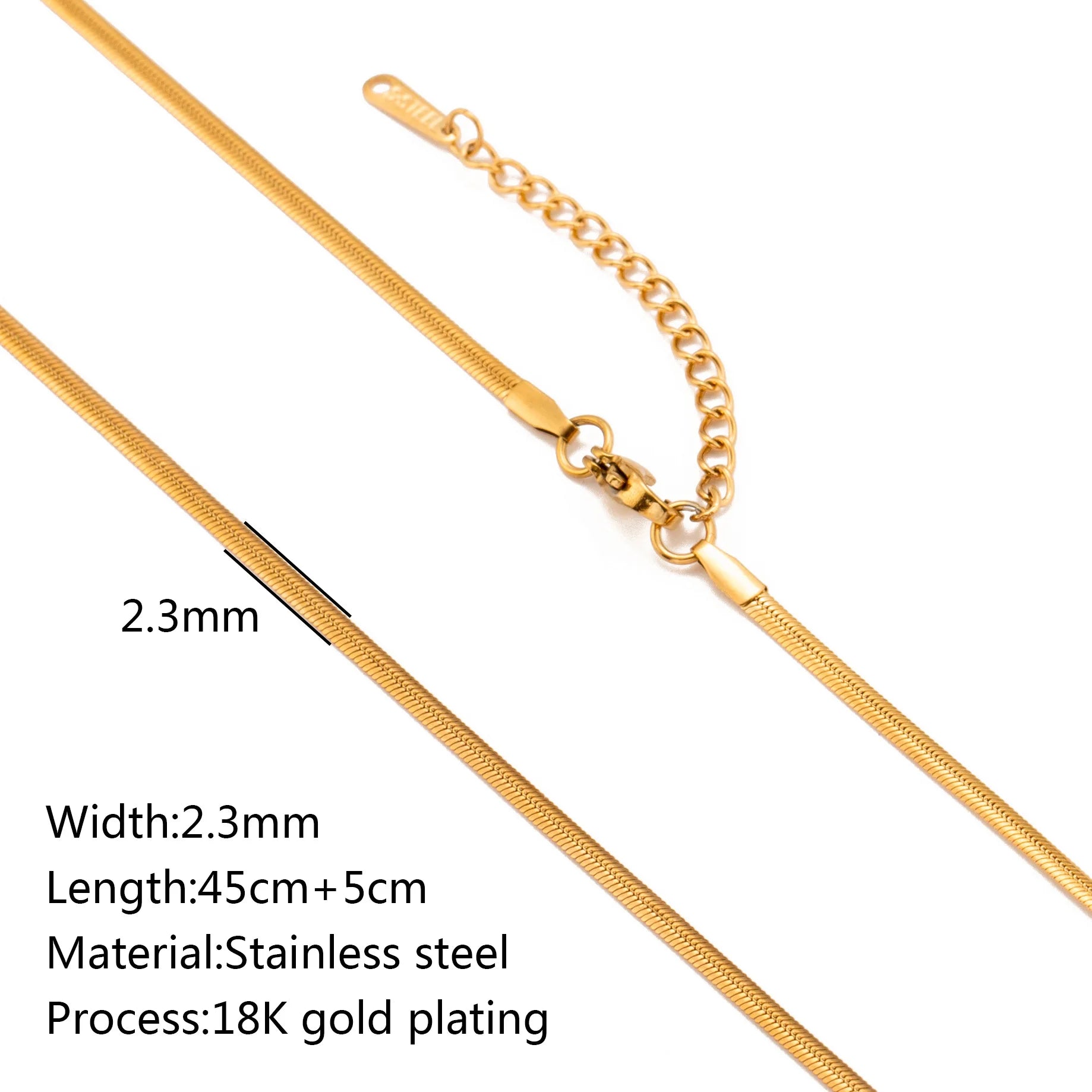 5-Piece Chain Necklace Set – 18K Gold Plated Stainless Steel Layering Necklaces