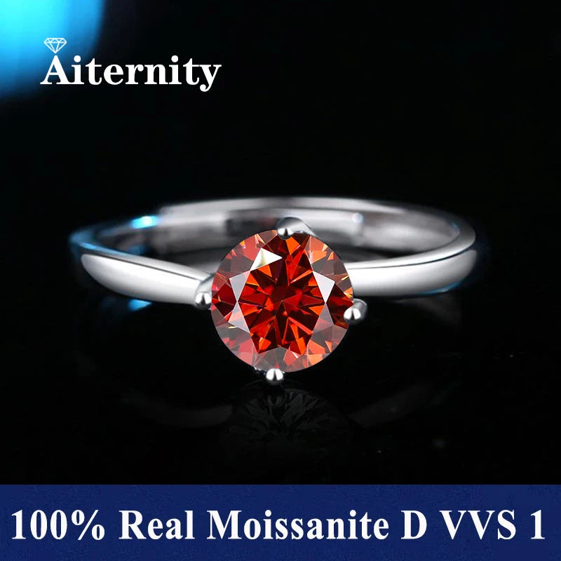Royal Moissanite Rose Ring – Eternal Bloom in Silver