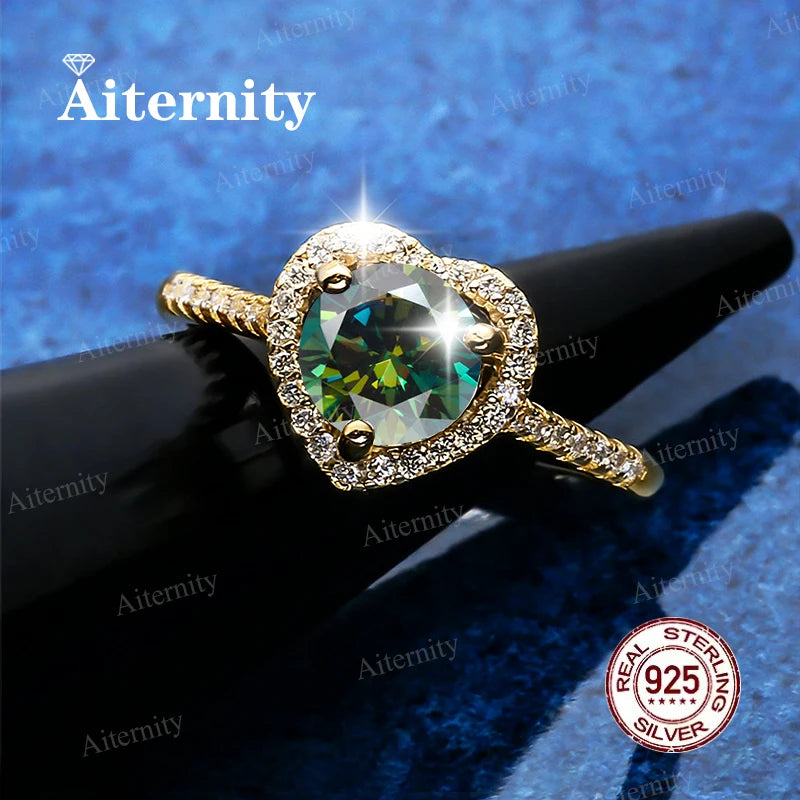 Moissanite & Zircon Ring – D VVS1 Adjustable S925 Silver Women’s Wedding Ring