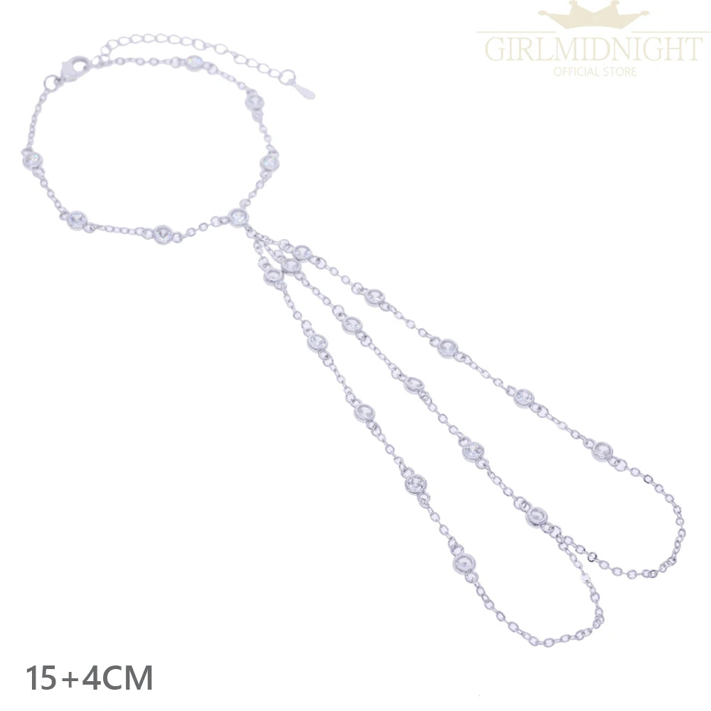 Double Chain CZ Bracelet for Women