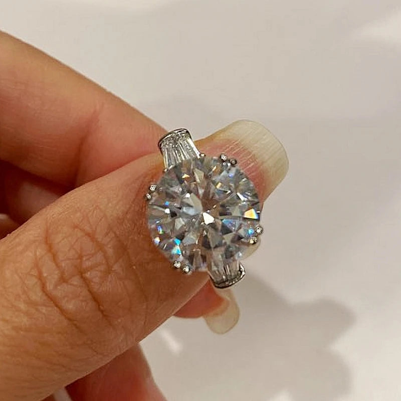 Multi-Shape CZ Solitaire Ring – 925 Sterling Silver | Engagement & Wedding Band