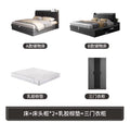 Luxury Wood Bedroom Set – Bed Frame with Wardrobe & Storage | Modern European Style