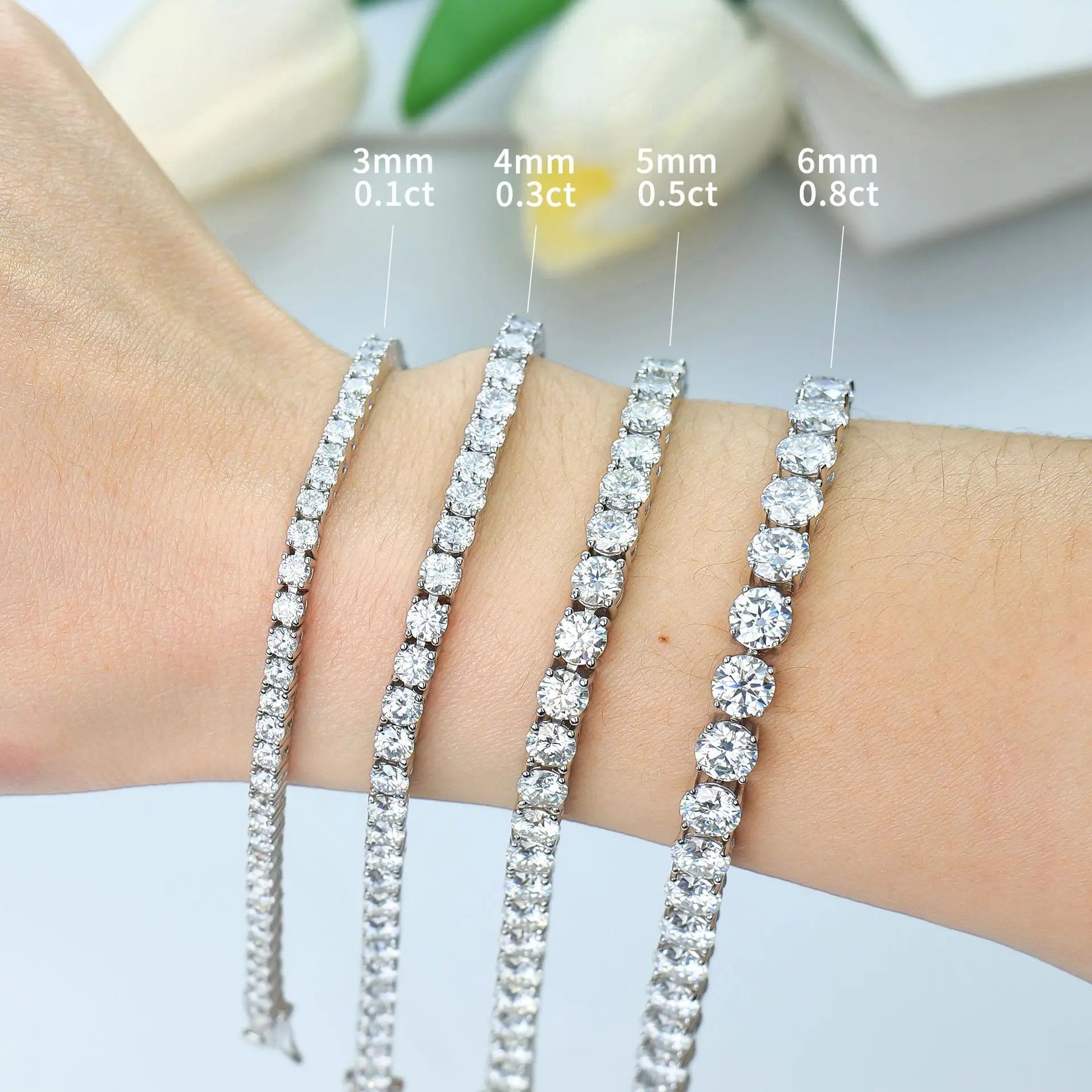 Moissanite Tennis Bracelet – GRA Certified S925 Silver Sparkling Bangle