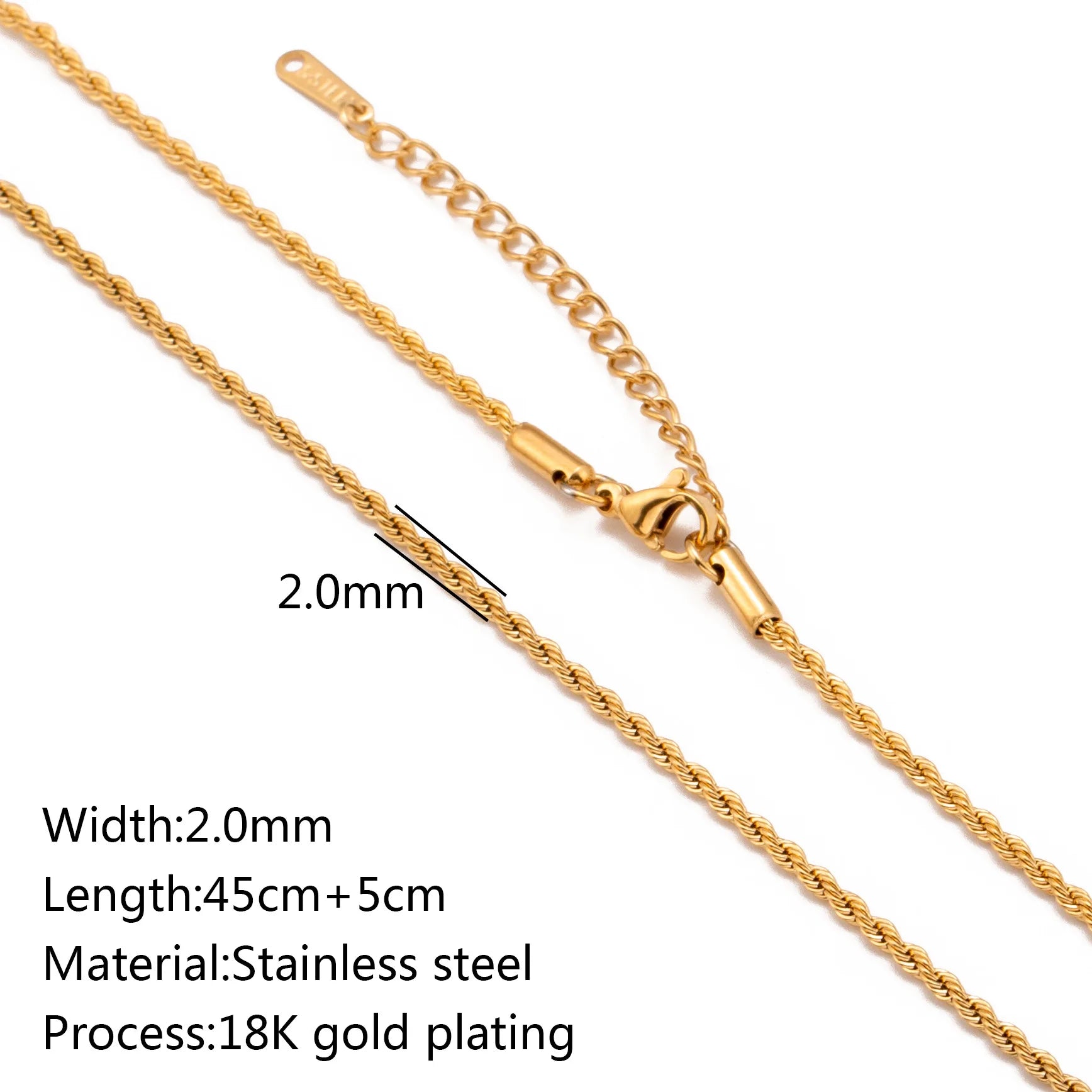 5-Piece Chain Necklace Set – 18K Gold Plated Stainless Steel Layering Necklaces