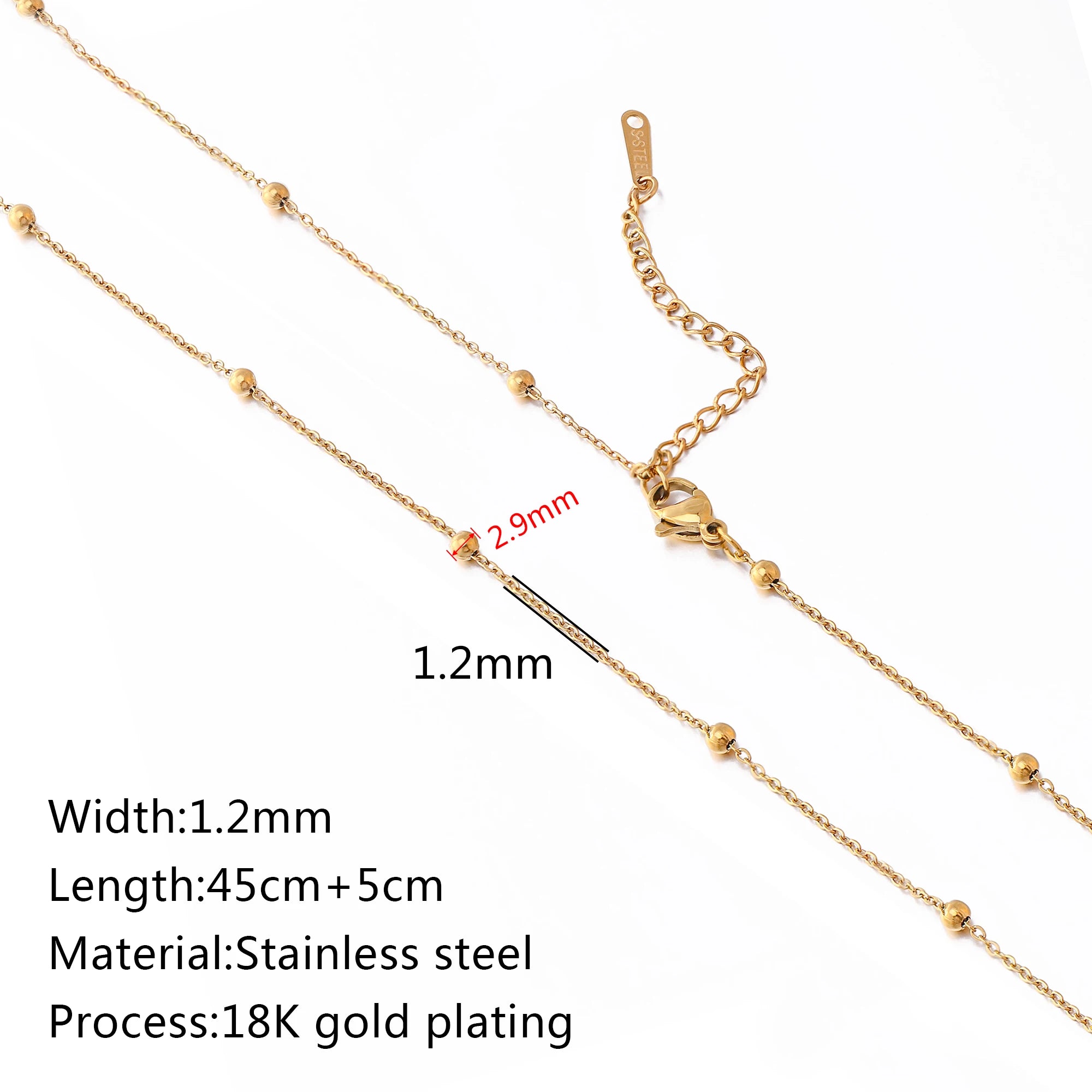 5-Piece Chain Necklace Set – 18K Gold Plated Stainless Steel Layering Necklaces