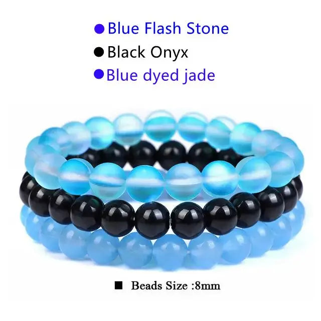 Natural Stone Bracelet Set – 8mm Healing Crystals, 3 Pieces