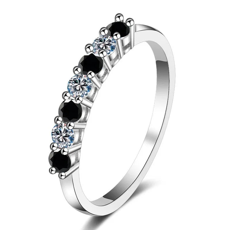 Moissanite Eternity Ring – 0.7CT D VVS1 EX Round Cut 925 Sterling Silver