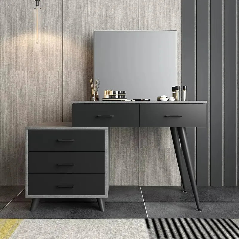 Luxury Wood Bedroom Set – Bed Frame with Wardrobe & Storage | Modern European Style