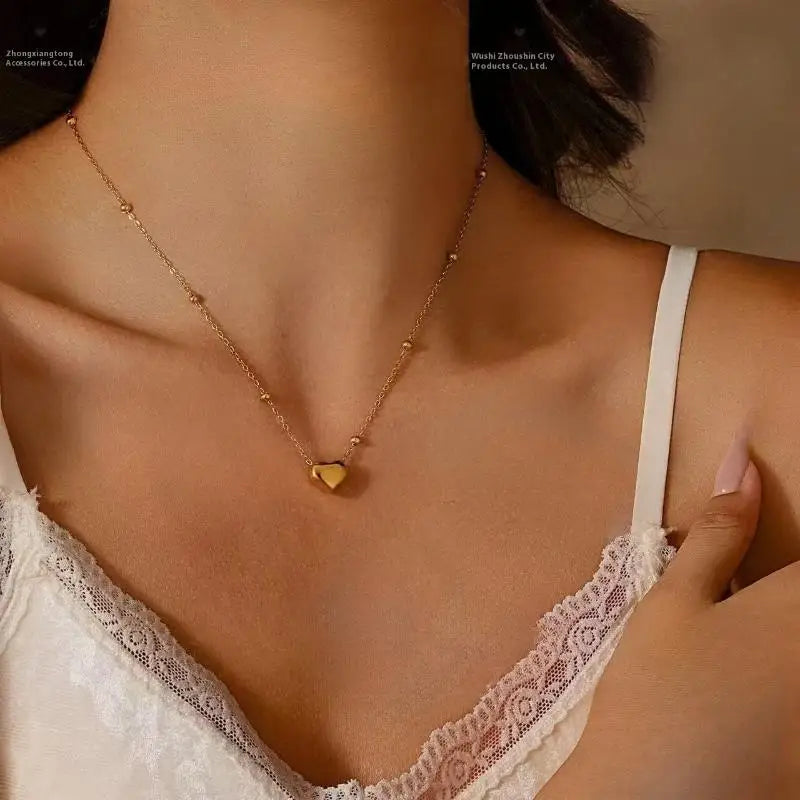 Heart Pendant Jewelry Set – Necklace, Bracelet & Earrings