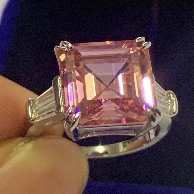Multi-Shape CZ Solitaire Ring – 925 Sterling Silver | Engagement & Wedding Band