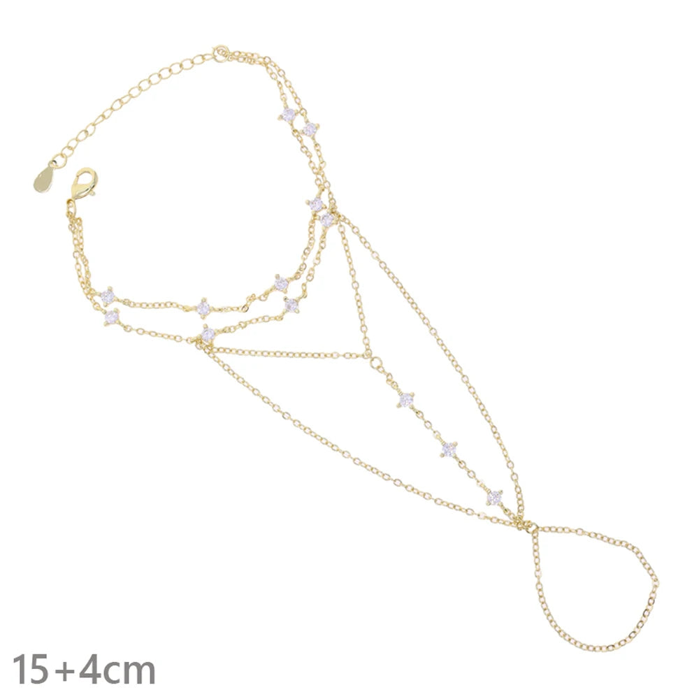 Double Chain CZ Bracelet for Women