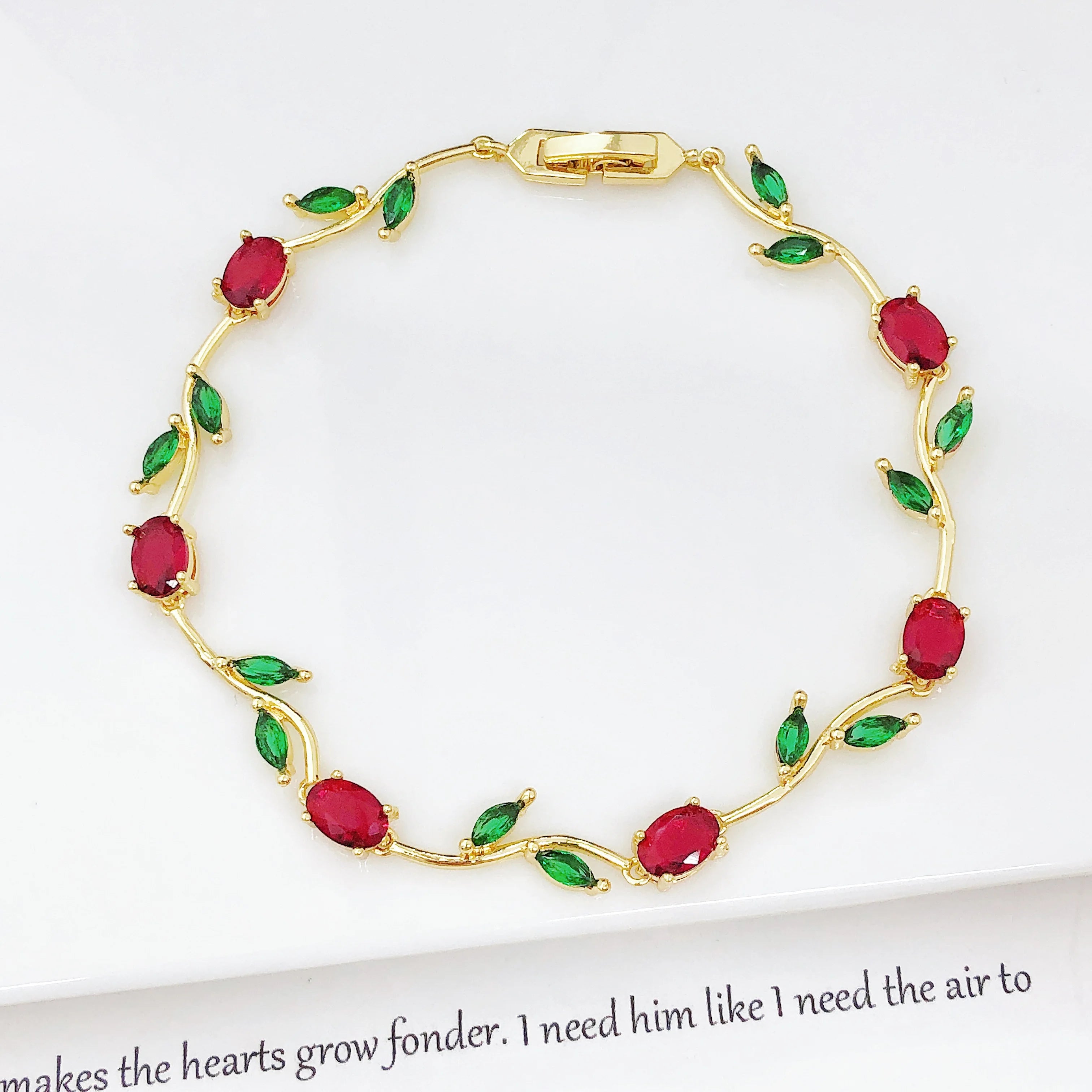 Crystal Leaf Vine Jewelry Set – Necklace & Bracelet