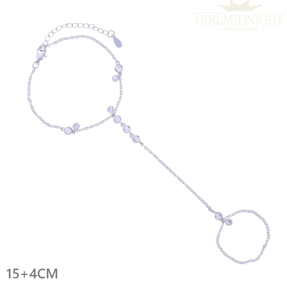 Double Chain CZ Bracelet for Women