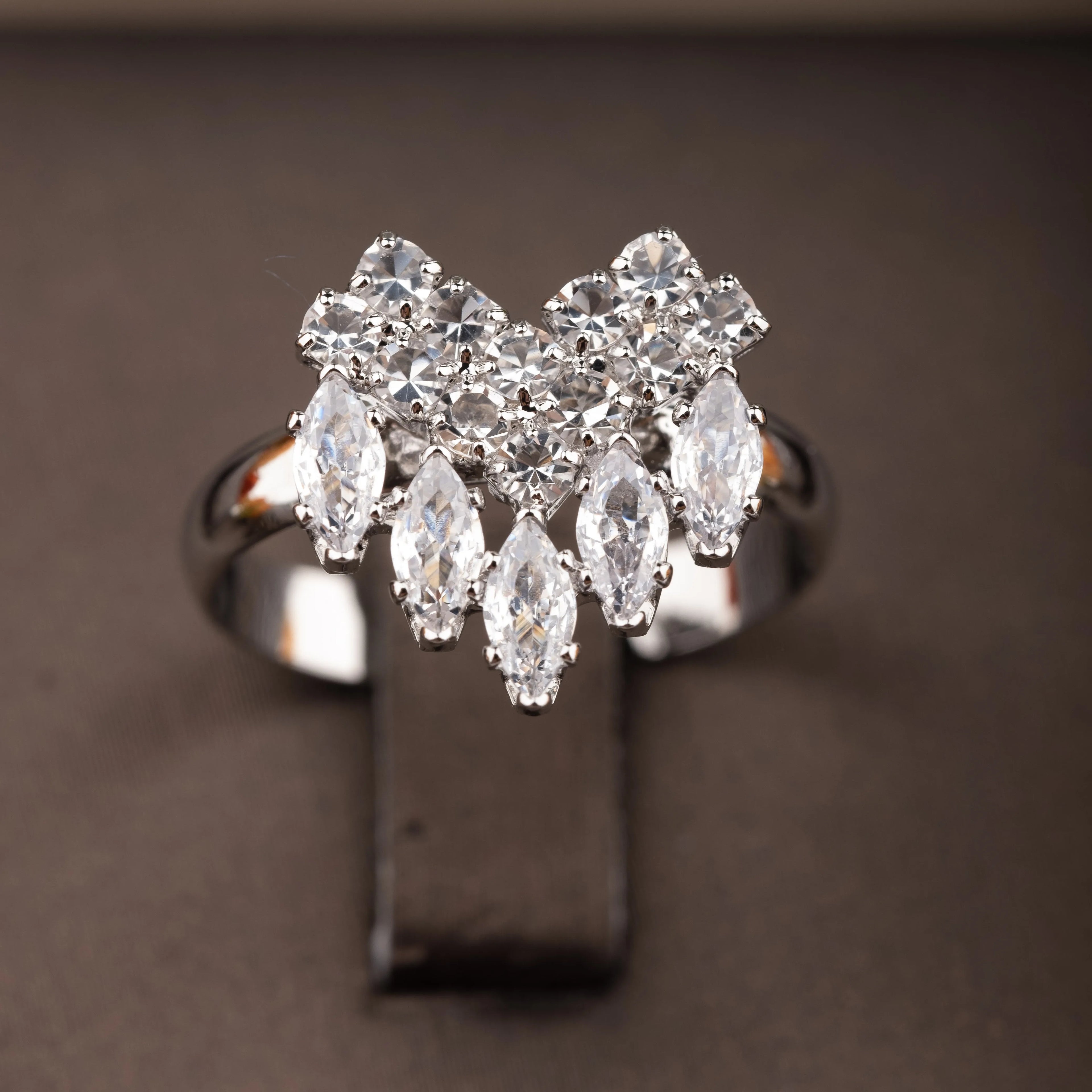 Arabic Leaf Zirconia Jewelry Set – 4 Pieces for Women