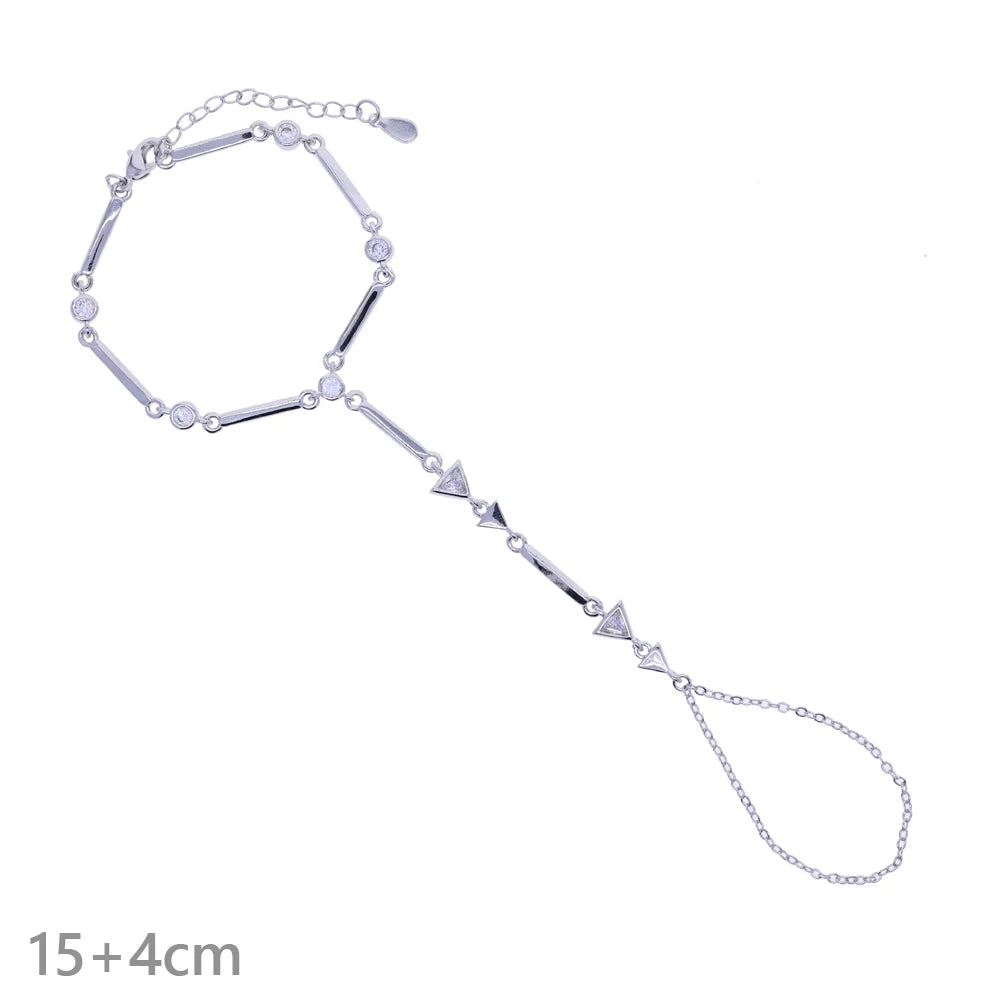 Double Chain CZ Bracelet for Women