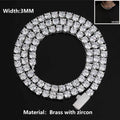 Iced Out Tennis Chain & Bracelet – 18K Gold & Silver Plated CZ Hip Hop Jewelry