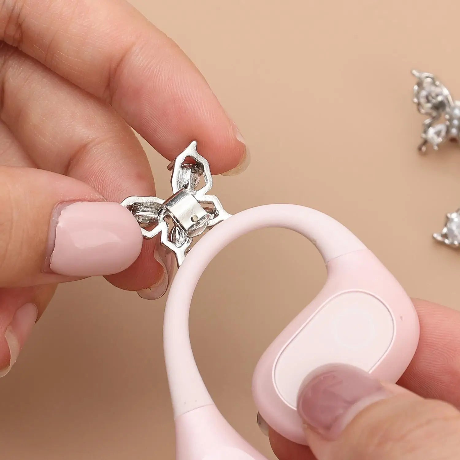 Rhinestone Earphone Clips
