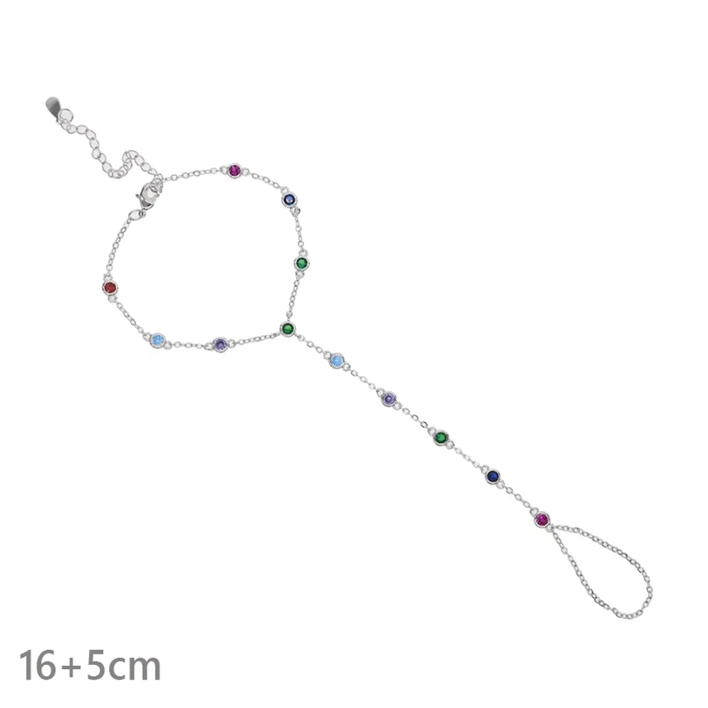 Double Chain CZ Bracelet for Women