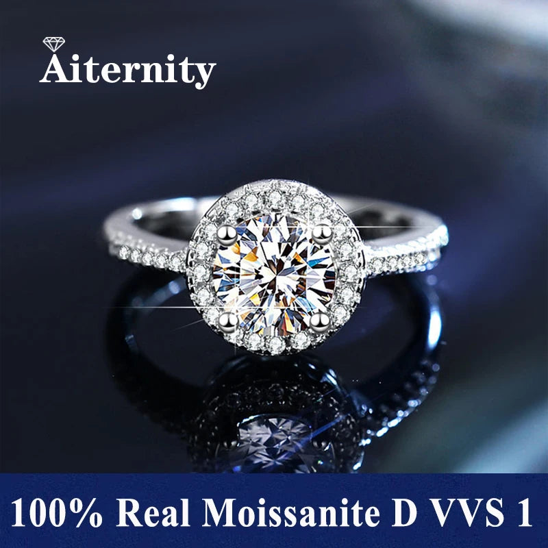 Royal Moissanite Rose Ring – Eternal Bloom in Silver