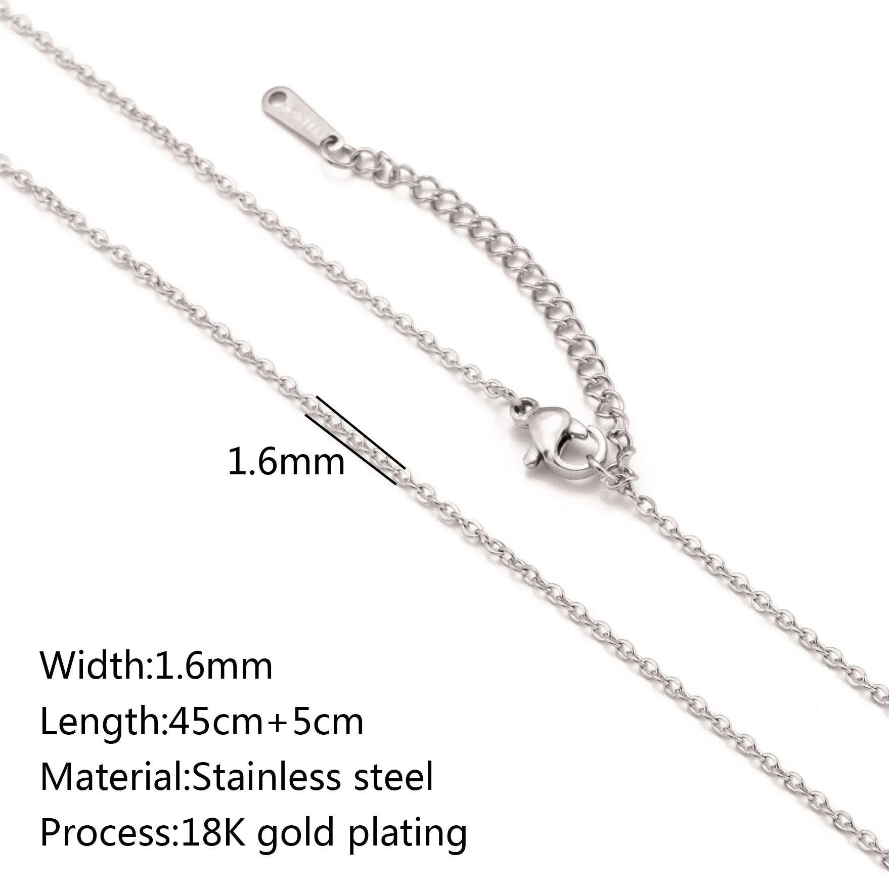 5-Piece Chain Necklace Set – 18K Gold Plated Stainless Steel Layering Necklaces