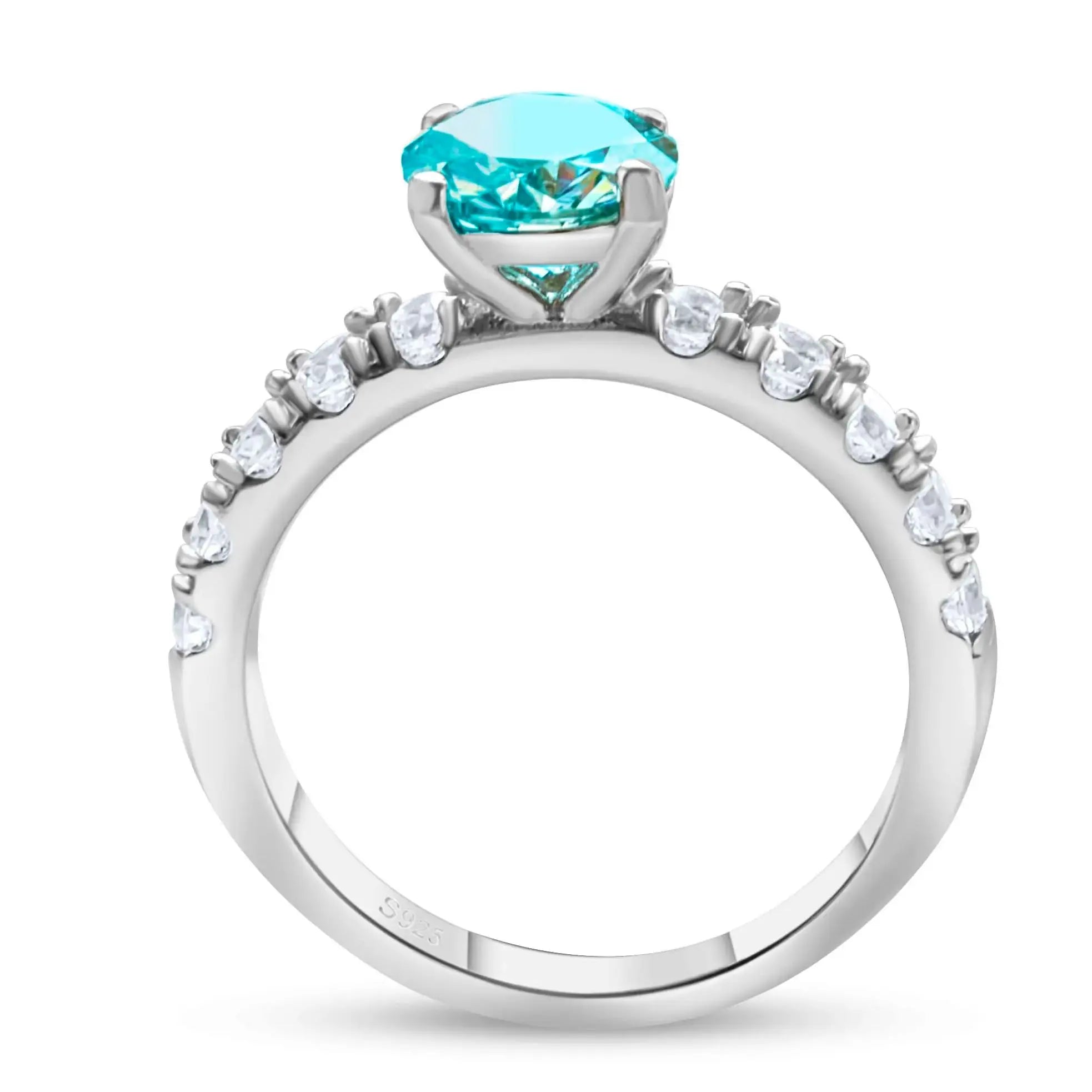 Solitaire Moissanite Engagement Ring – 1 Carat 4-Claw S925 Silver