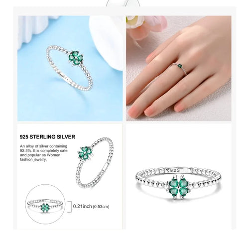 Clover Heart Ring — 925 Sterling Silver