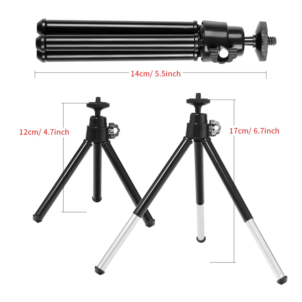 Mini LED Selfie Ring Light with Tripod Stand