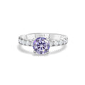 Solitaire Moissanite Engagement Ring – 1 Carat 4-Claw S925 Silver